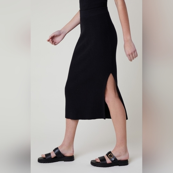 Cami NYC Black IDA Ribbed Skirt L - Picture 3 of 8